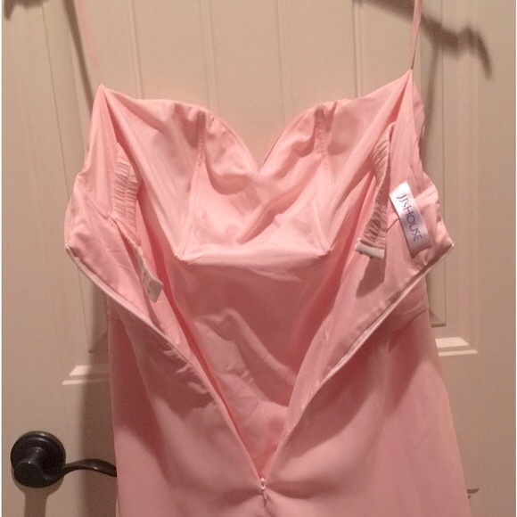 JJ’S House 0 Jr Long Pink CHIFFON Boned Bustier A-line Formal EUC 💎 - Picture 4 of 16
